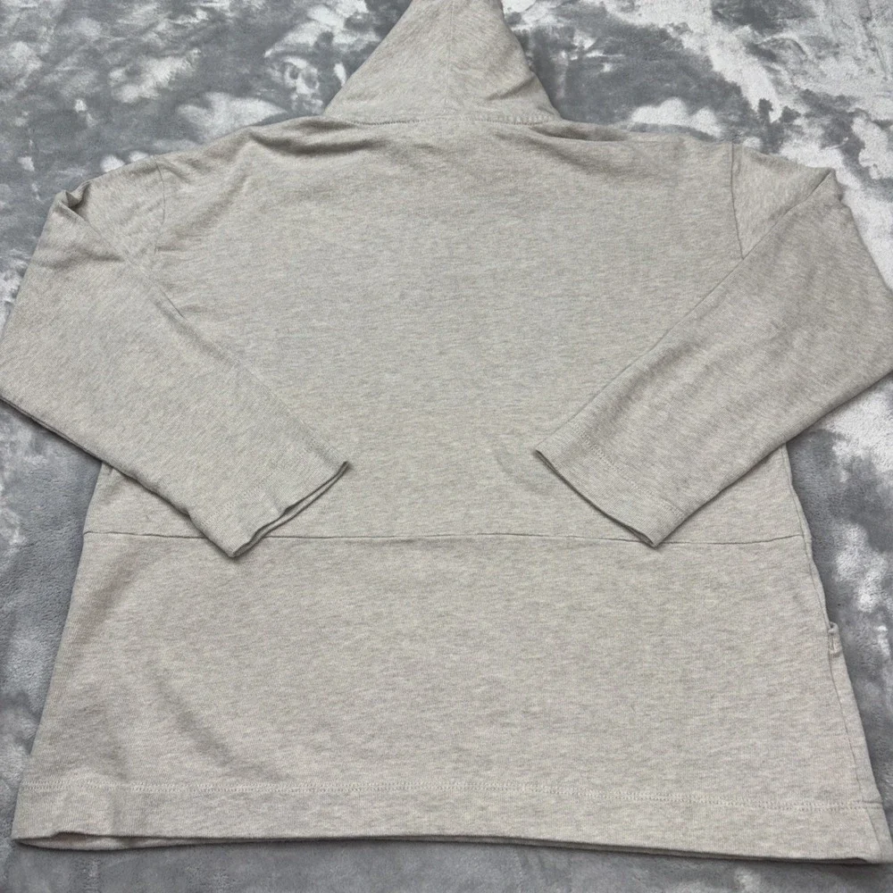 Pure Jill Sweater Dress Womens M Beige Soft Touch Cotton Turtleneck Long Sleeve
